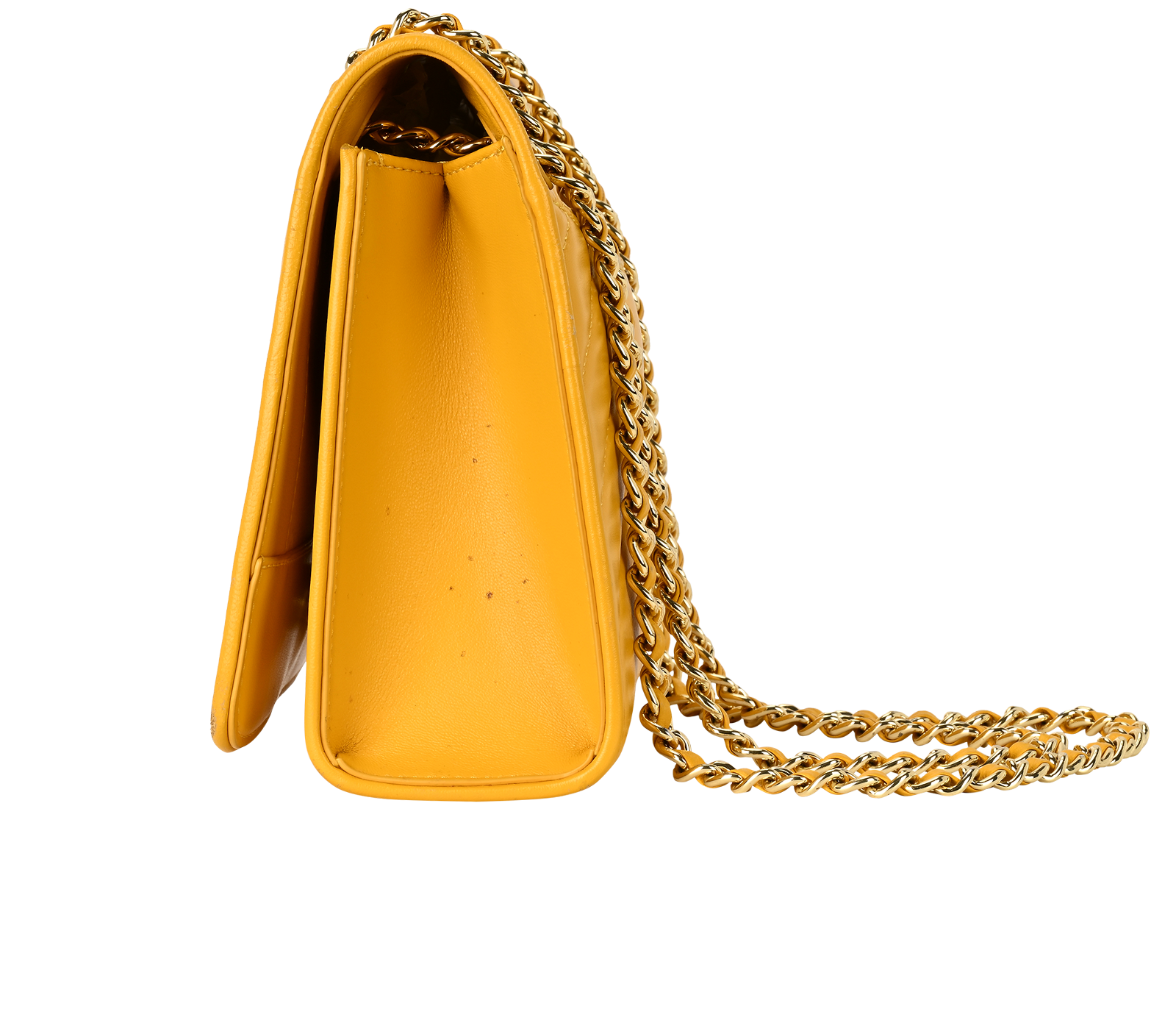 Alexa Convertible Shoulder Bag, &pound;110, Handbags, Yellow, Leather, Bottom view